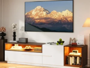Yeahumalia Modern LED TV Stand for 65-80-inch TVs
