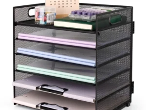 PHANCIR 6-Tier Desk Organizer Paper Storage Box
